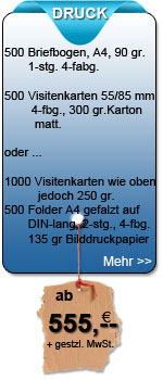 Sonderpreis Druck 555 Euro