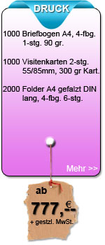 Sonderpreis Drucksachen 777 Euro